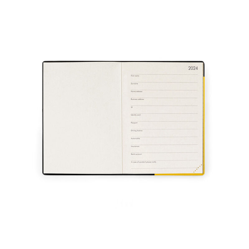 Stationery 2024 Diary | Legami 12 Month Small Daily Diary 2024 Yellow Freesia by Weirs of Baggot Street