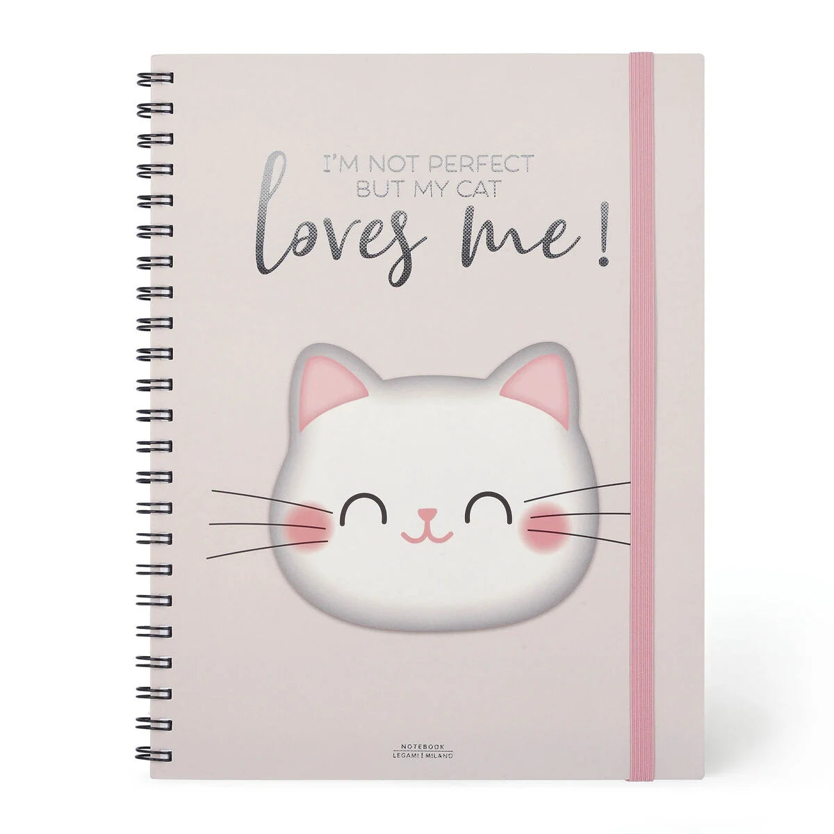 Stationery Legami A4 3-In-1 Spiral Notebook Kitty by Weirs of Baggot Street