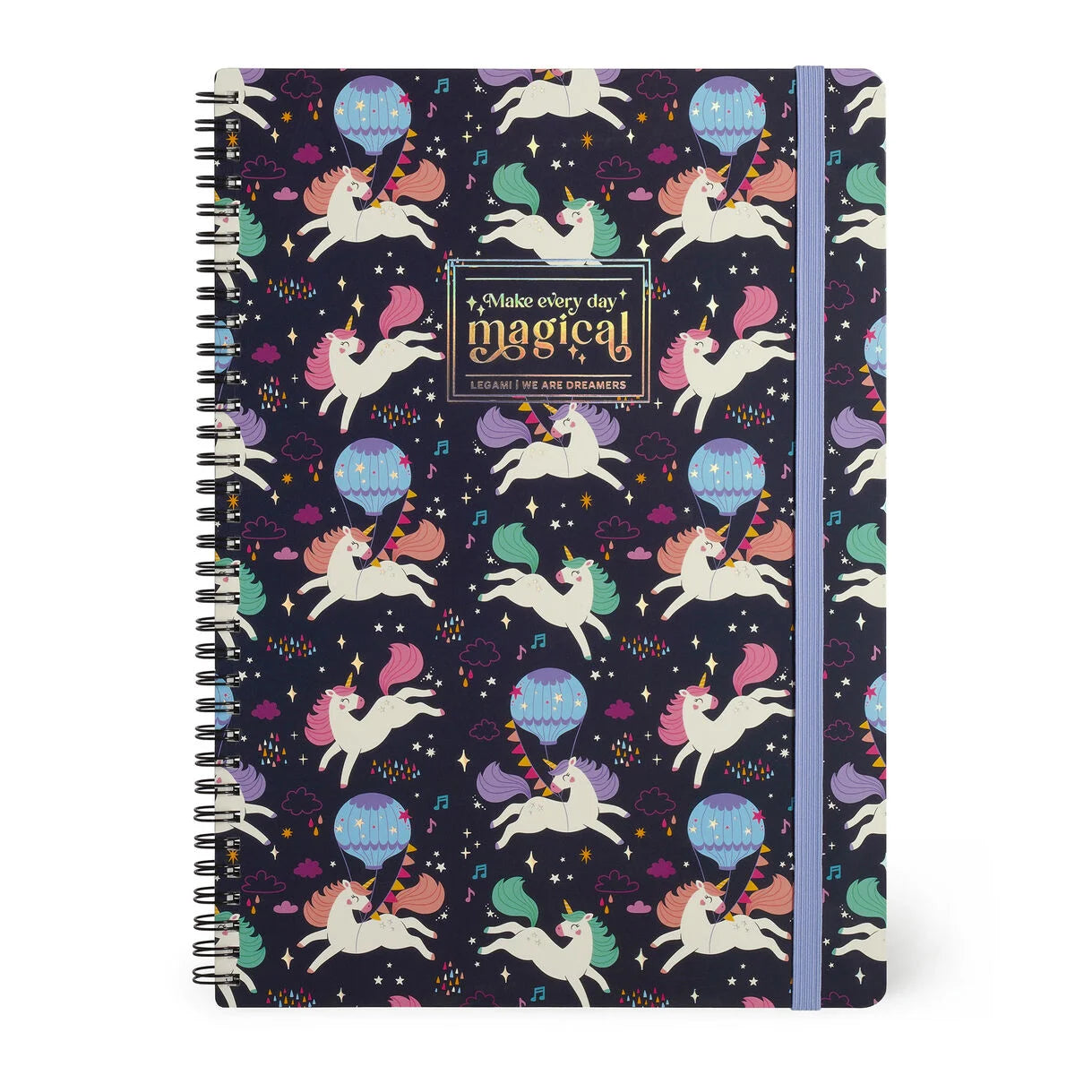 Stationery Legami A4 Spiral Lined Notebook Unicorn by Weirs of Baggot Street