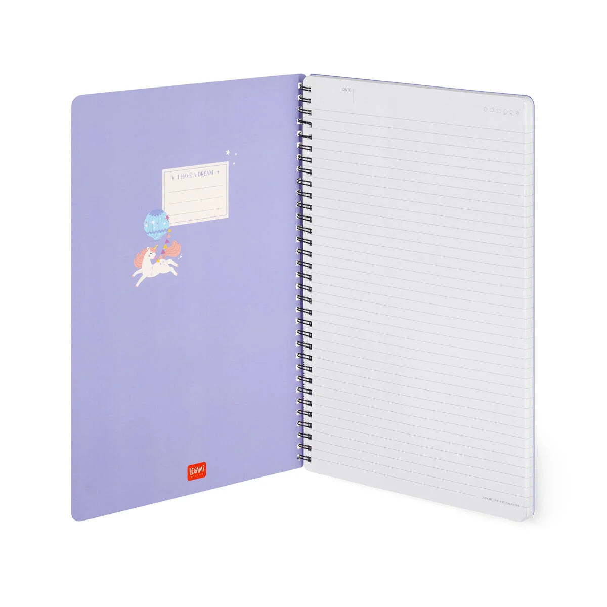 Stationery Legami A4 Spiral Lined Notebook Unicorn by Weirs of Baggot Street