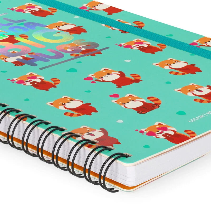 Stationery Legami A5 Spiral Lined Notebook Red Panda by Weirs of Baggot Street