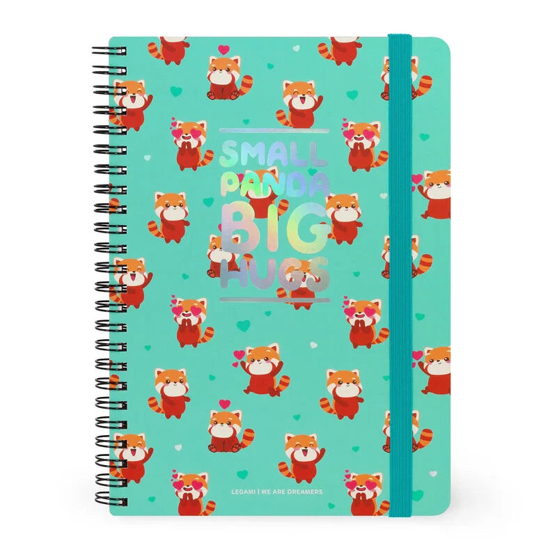 Stationery Legami A5 Spiral Lined Notebook Red Panda by Weirs of Baggot Street