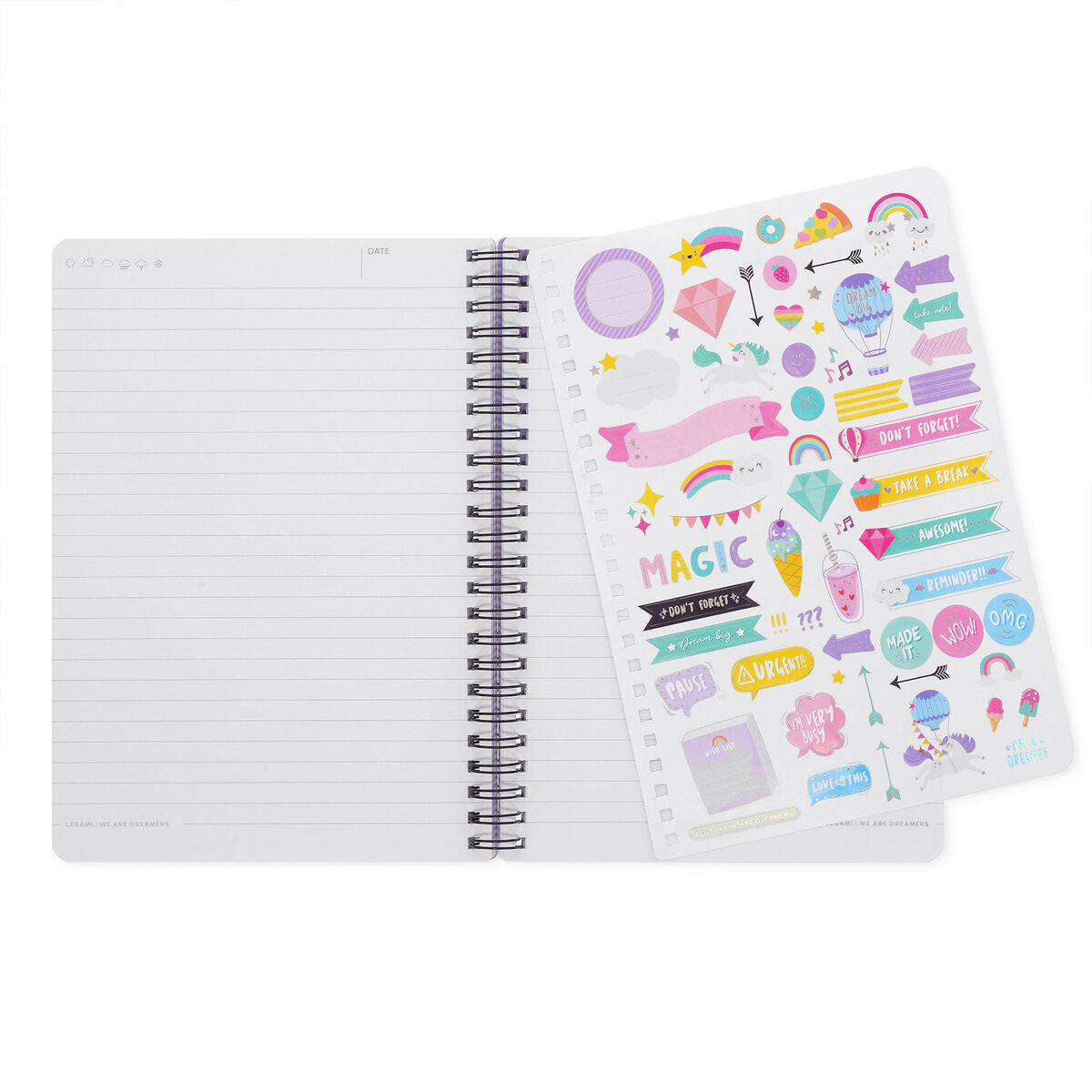 Stationery Legami A5 Spiral Notebook Lined Unicorn by Weirs of Baggot Street