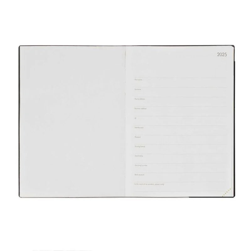 Stationery | Legami 12 Month Large Daily Diary 2025 Black Diamond by Weirs of Baggot Street