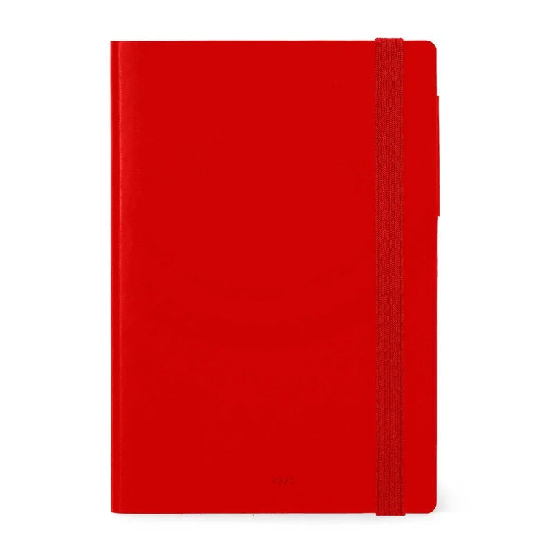 Stationery | Legami 12 Month Large Daily Diary 2025 Radiant Red by Weirs of Baggot Street