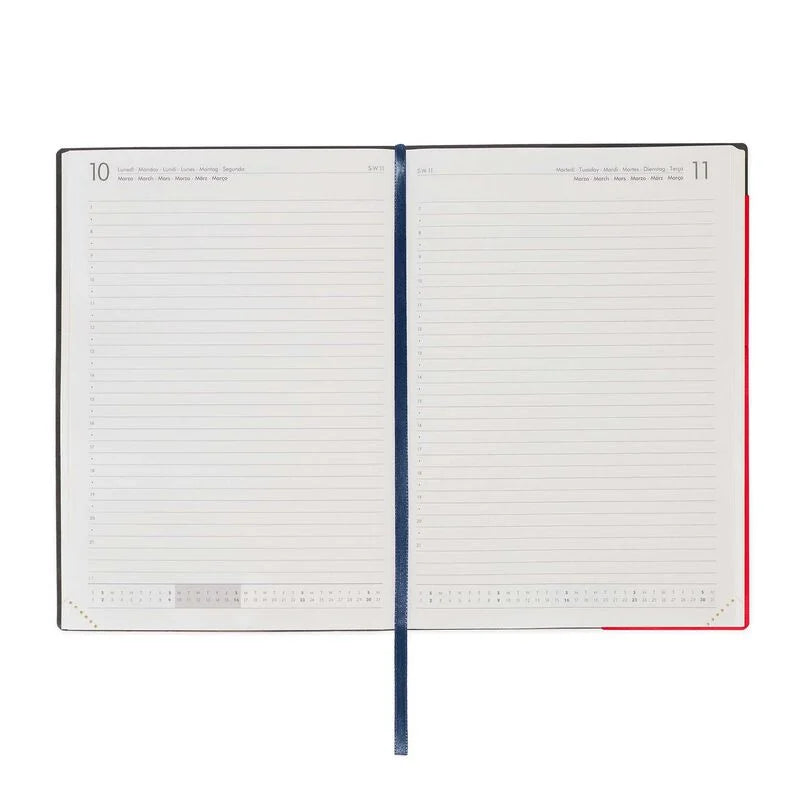 Stationery | Legami 12 Month Large Daily Diary 2025 Radiant Red by Weirs of Baggot Street