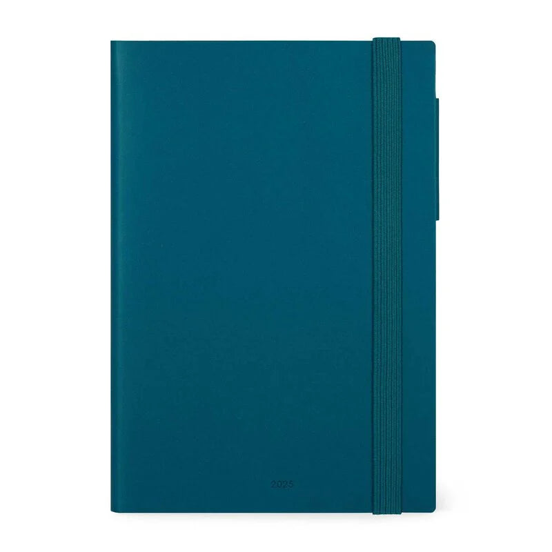 Stationery | Legami 12 Month Large Daily Diary 2025 Teal Blue by Weirs of Baggot Street