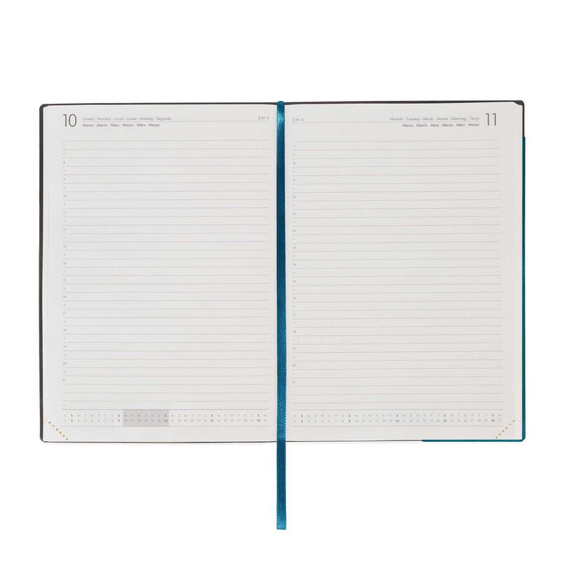 Stationery | Legami 12 Month Large Daily Diary 2025 Teal Blue by Weirs of Baggot Street