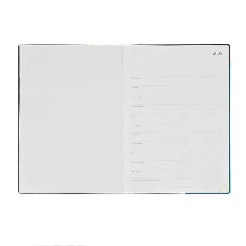 Stationery | Legami 12 Month Large Daily Diary 2025 Teal Blue by Weirs of Baggot Street