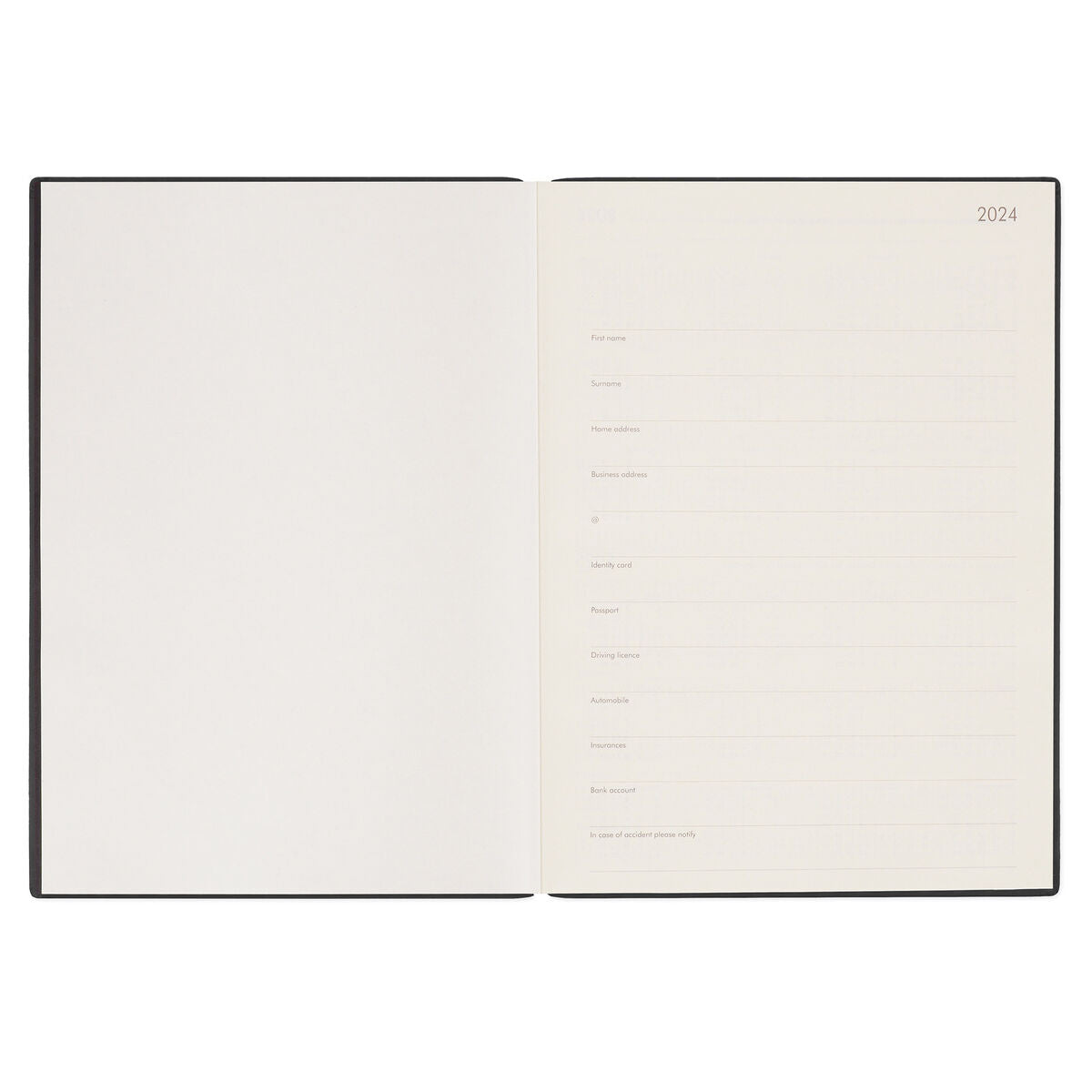 Stationery | Legami 12 Month Maxi Daily Diary 2024 Black Onyx by Weirs of Baggot Street