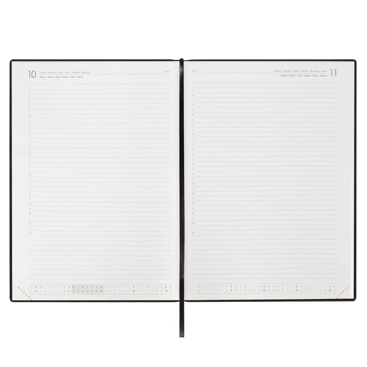 Stationery | Legami 12 Month Maxi Daily Diary 2025 Black Diamond by Weirs of Baggot Street