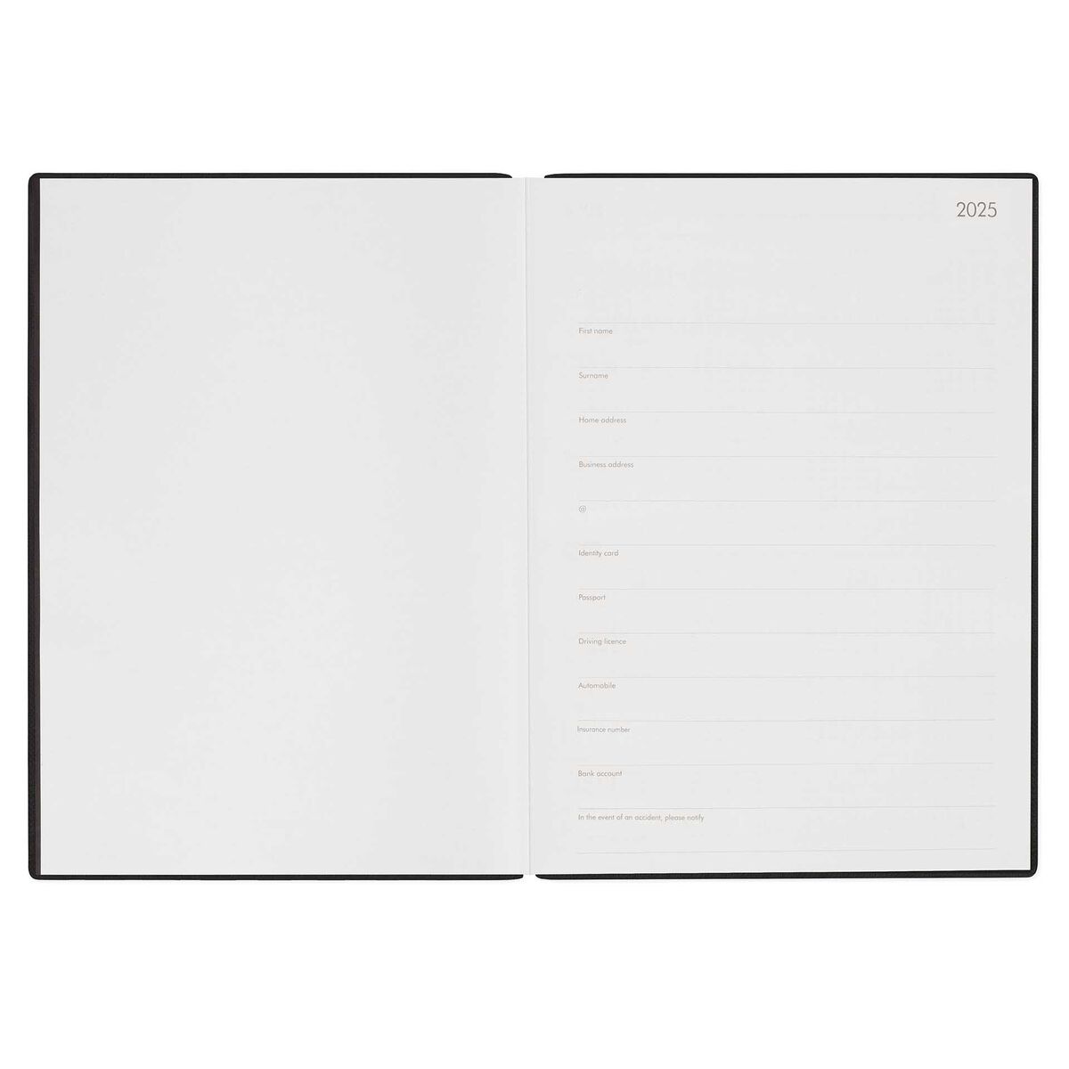 Stationery | Legami 12 Month Maxi Daily Diary 2025 Black Diamond by Weirs of Baggot Street