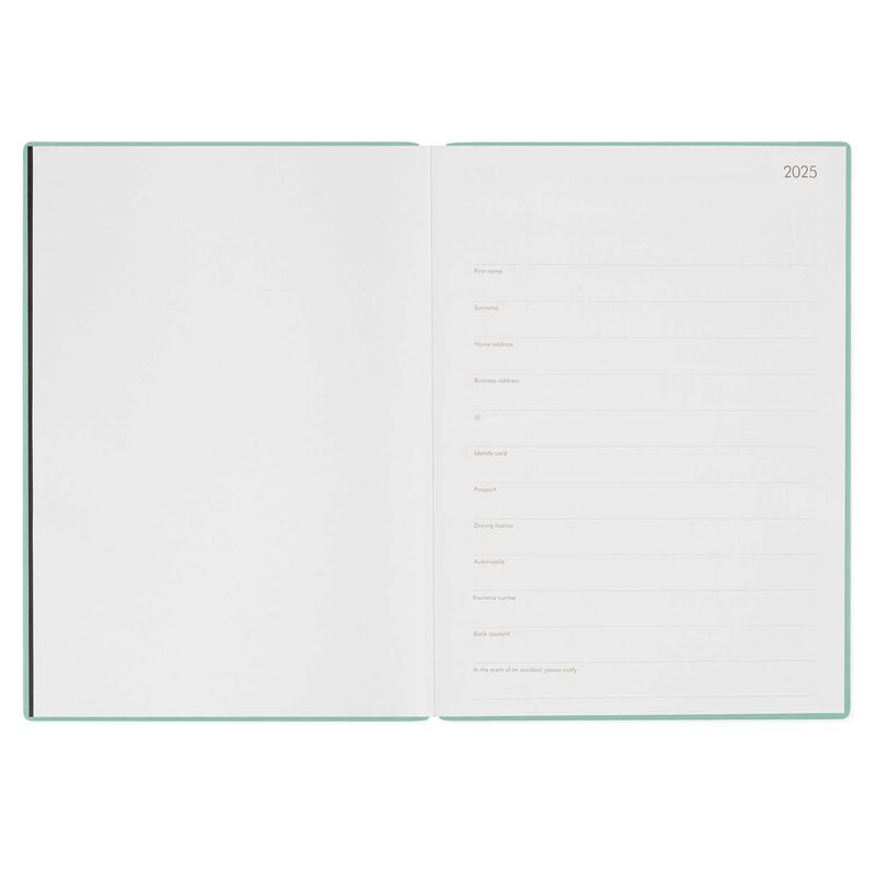 Stationery | Legami 12 Month Maxi Daily Diary 2025 Milk & Mint by Weirs of Baggot Street