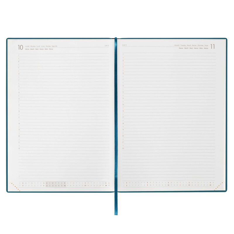 Stationery | Legami 12 Month Maxi Daily Diary 2025 Teal Blue by Weirs of Baggot Street