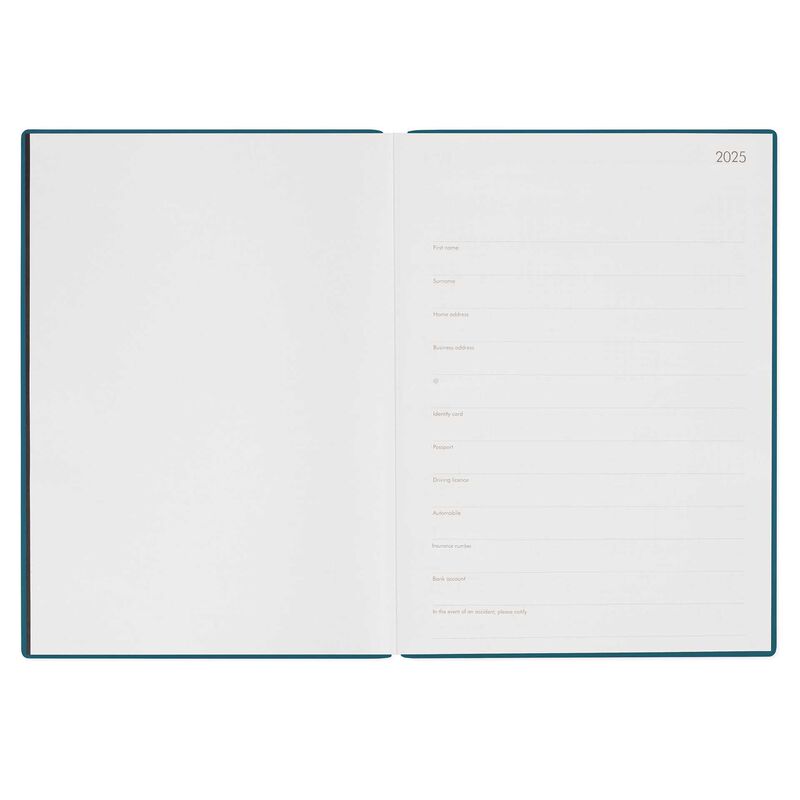 Stationery | Legami 12 Month Maxi Daily Diary 2025 Teal Blue by Weirs of Baggot Street