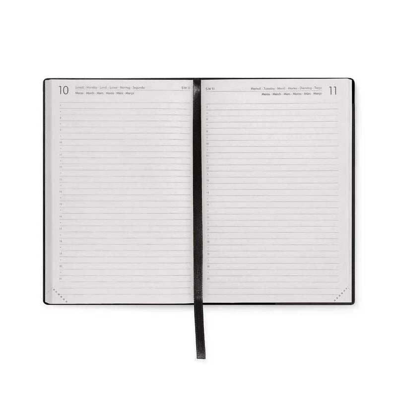 Stationery | Legami 12 Month Medium Daily Diary 2025 Black Diamond by Weirs of Baggot Street