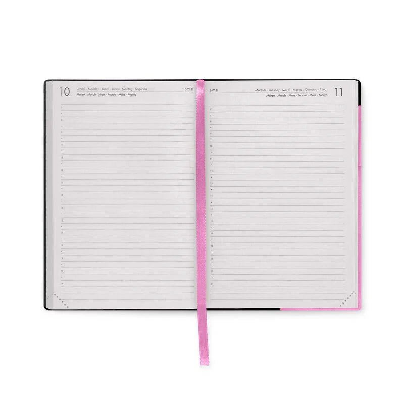 Stationery | Legami 12 Month Medium Daily Diary 2025 Bubblegum by Weirs of Baggot Street