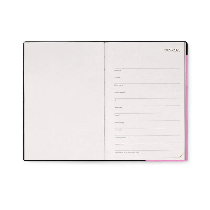 Stationery | Legami 12 Month Medium Daily Diary 2025 Bubblegum by Weirs of Baggot Street