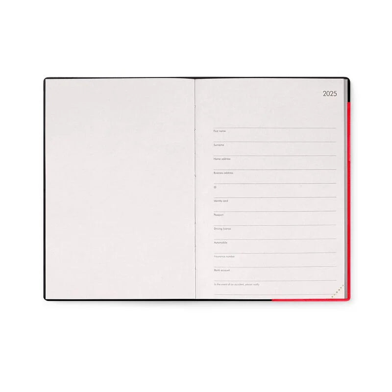 Stationery | Legami 12 Month Medium Daily Diary 2025 Radiant Red by Weirs of Baggot Street