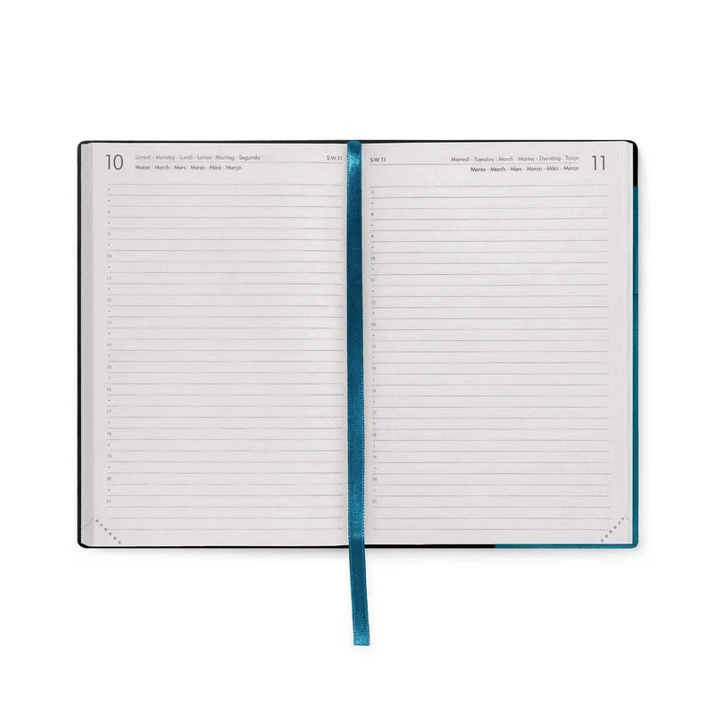 Stationery | Legami 12 Month Medium Daily Diary 2025 Teal Blue by Weirs of Baggot Street