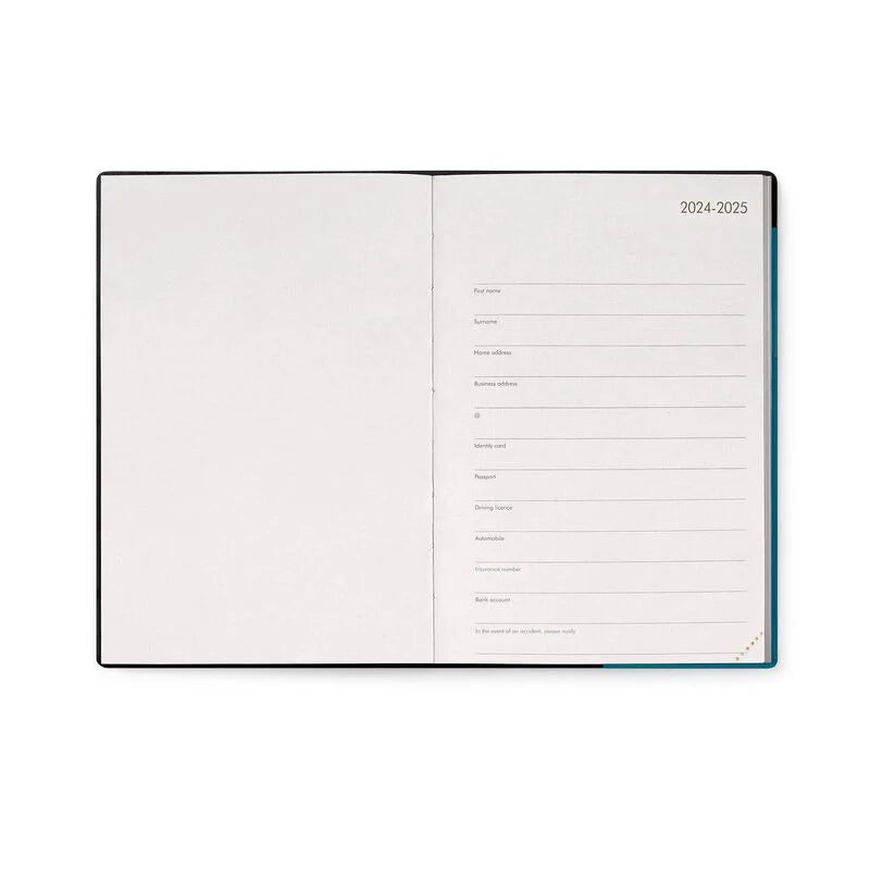 Stationery | Legami 12 Month Medium Daily Diary 2025 Teal Blue by Weirs of Baggot Street