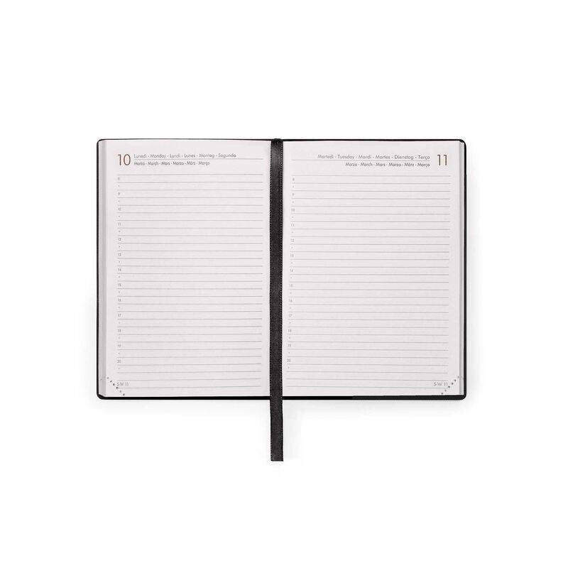 Stationery | Legami 12 Month Small Daily Diary 2025 Black Diamond by Weirs of Baggot Street