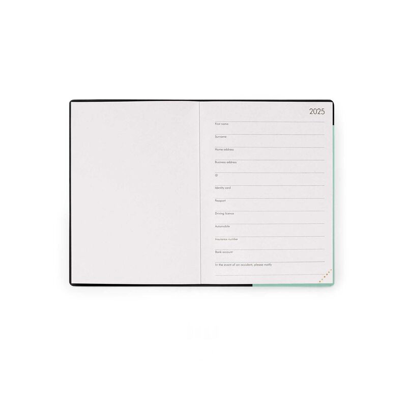 Stationery | Legami 12 Month Small Daily Diary 2025 Milk & Mint by Weirs of Baggot Street