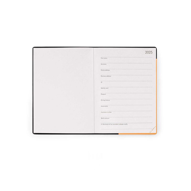 Stationery | Legami 12 Month Small Daily Diary 2025 Orange & Apricot Crush by Weirs of Baggot Street