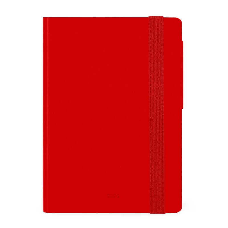 Stationery | Legami 12 Month Small Daily Diary 2025 Radiant Red by Weirs of Baggot Street