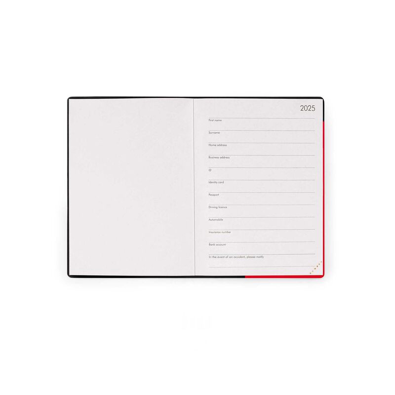 Stationery | Legami 12 Month Small Daily Diary 2025 Radiant Red by Weirs of Baggot Street