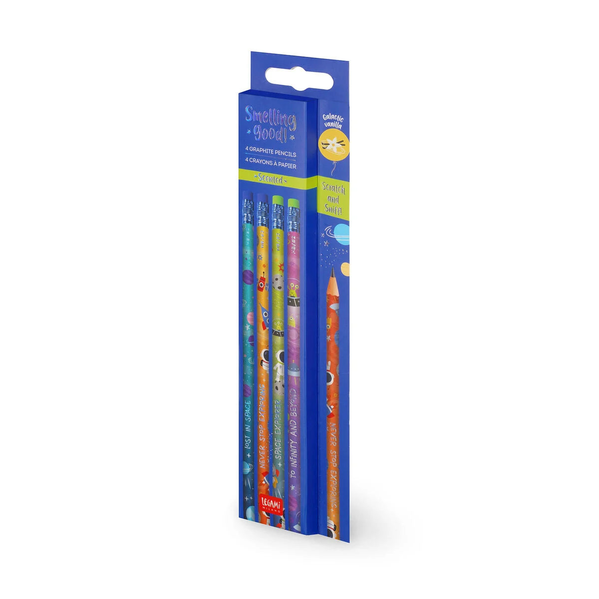 Stationery | Legami 4 Scented Hb Graphite Pencils Space by Weirs of Baggot Street