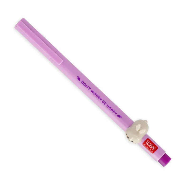 Stationery | Legami Gel Pen With Animal Decoration Bunny by Weirs of Baggot Street