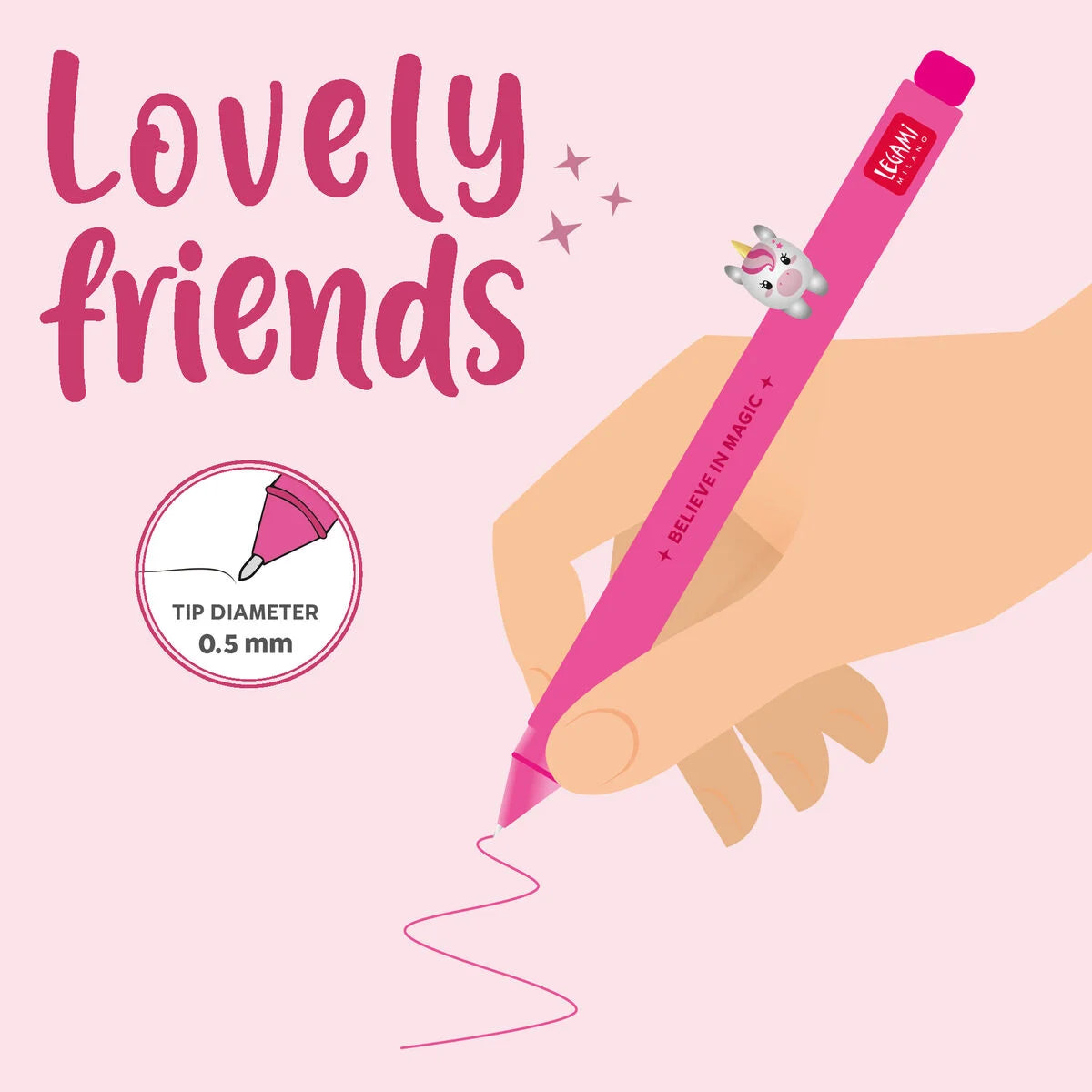 Stationery | Legami Gel Pen With Animal Decoration  Unicorn by Weirs of Baggot Street