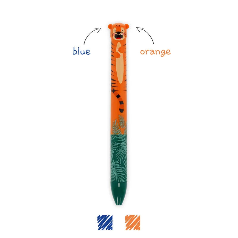 Stationery | Legami Two-Colour Ballpoint Pen Tiger by Weirs of Baggot Street