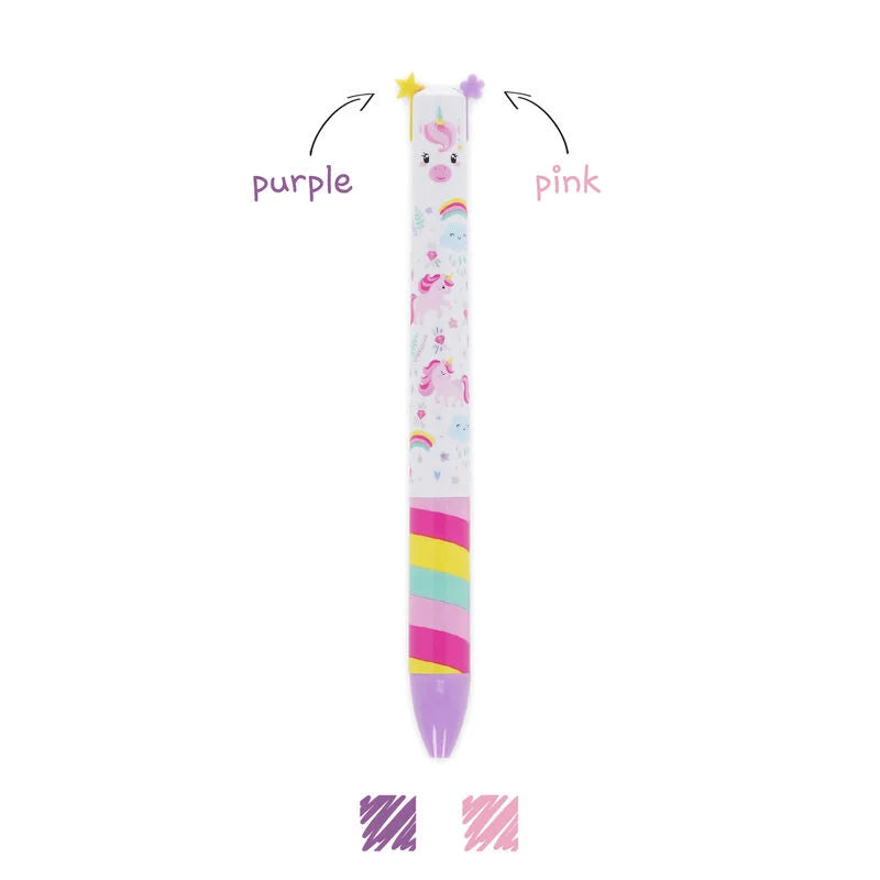 Stationery | Legami Two-Colour Ballpoint Pen Unicorn by Weirs of Baggot Street