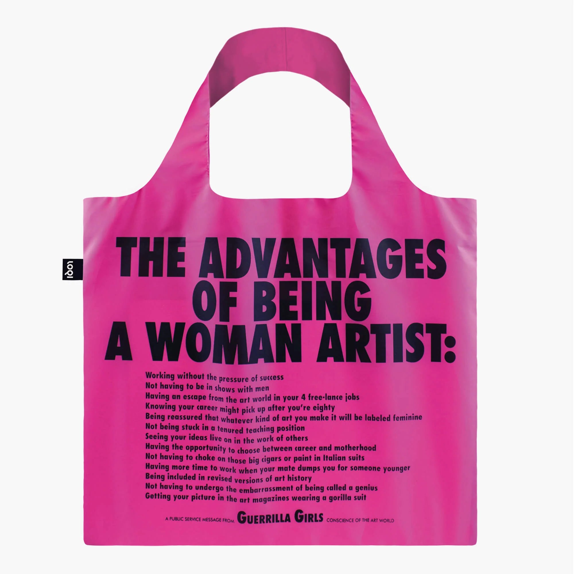 Sustainable Living Loqi Guerrilla Girls Artist Recycled Bag by Weirs of Baggot Street