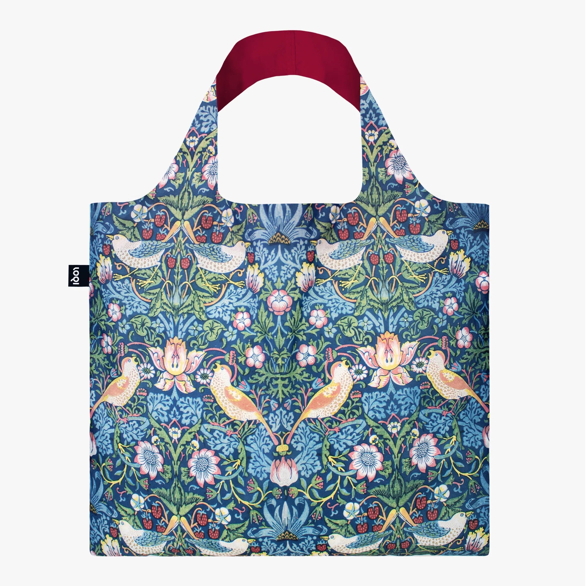 Sustainable Living Loqi William Morris Strawberry Recycled Bag by Weirs of Baggot Street