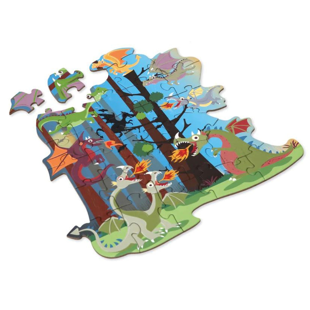 Toys Games and Puzzles Scratch Compact Contour Puzzle: Dragons by Weirs of Baggot Street