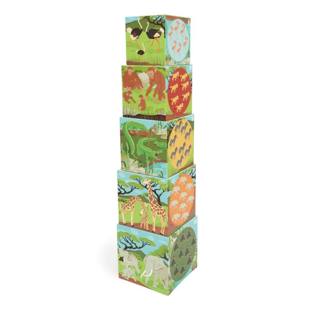 Toys Games and Puzzles Scratch Stacking Tower Jumbo: Savannah by Weirs of Baggot Street
