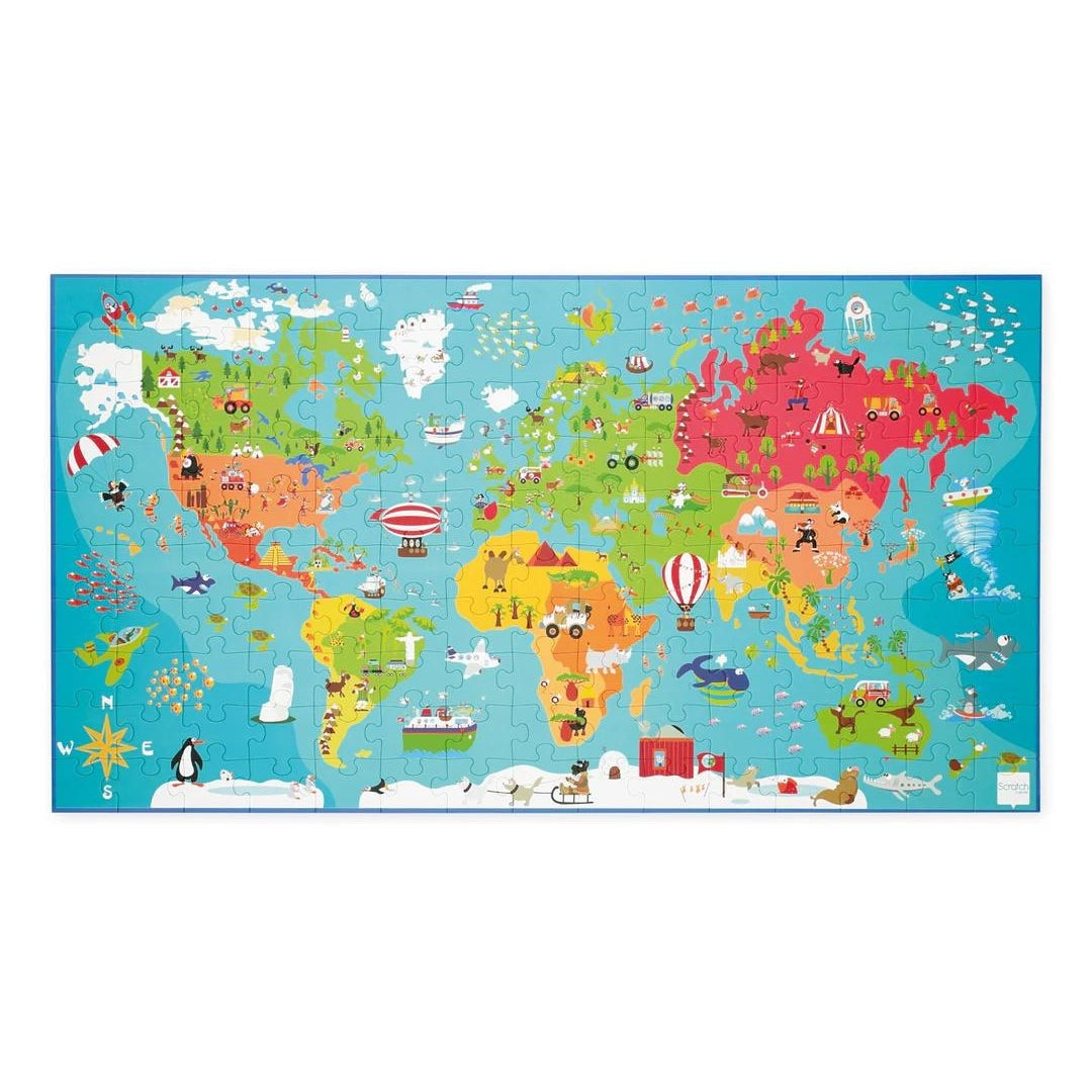 Toys Games and Puzzles Scratch XXL World Map by Weirs of Baggot Street