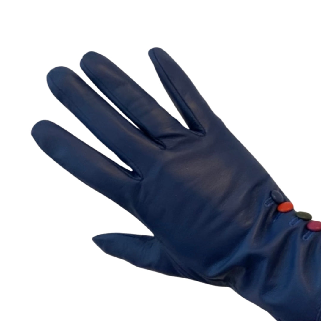 Winter Accessories - Dark Navy Leather Gloves by Weirs of Baggot Street