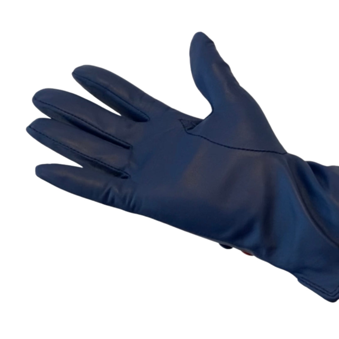 Winter Accessories - Dark Navy Leather Gloves by Weirs of Baggot Street