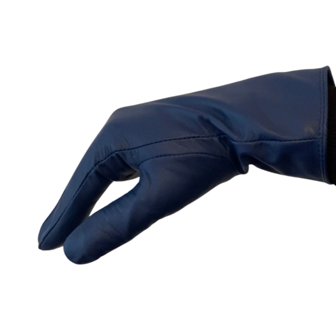 Winter Accessories - Dark Navy Leather Gloves by Weirs of Baggot Street