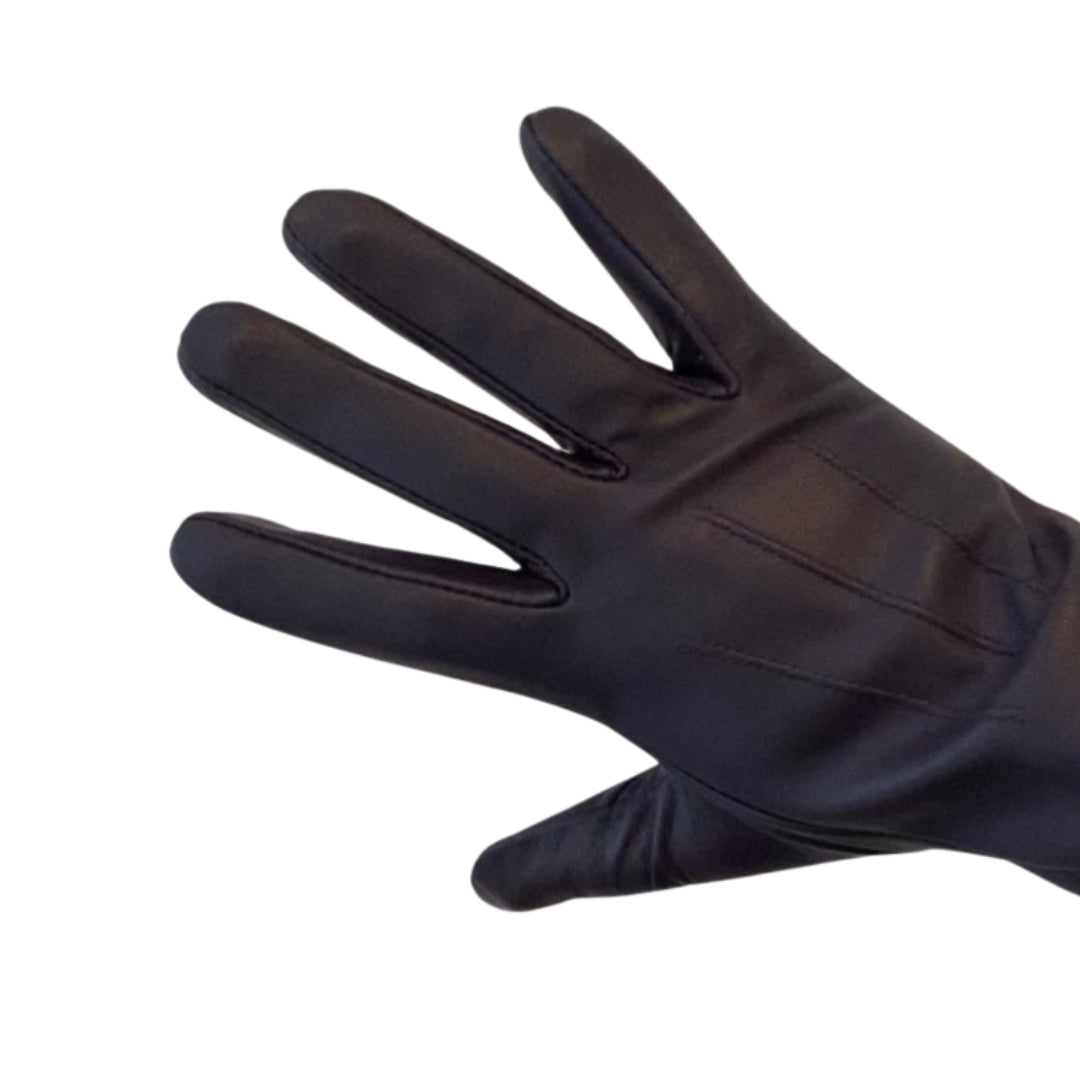Winter Gloves Purple Leather Gloves