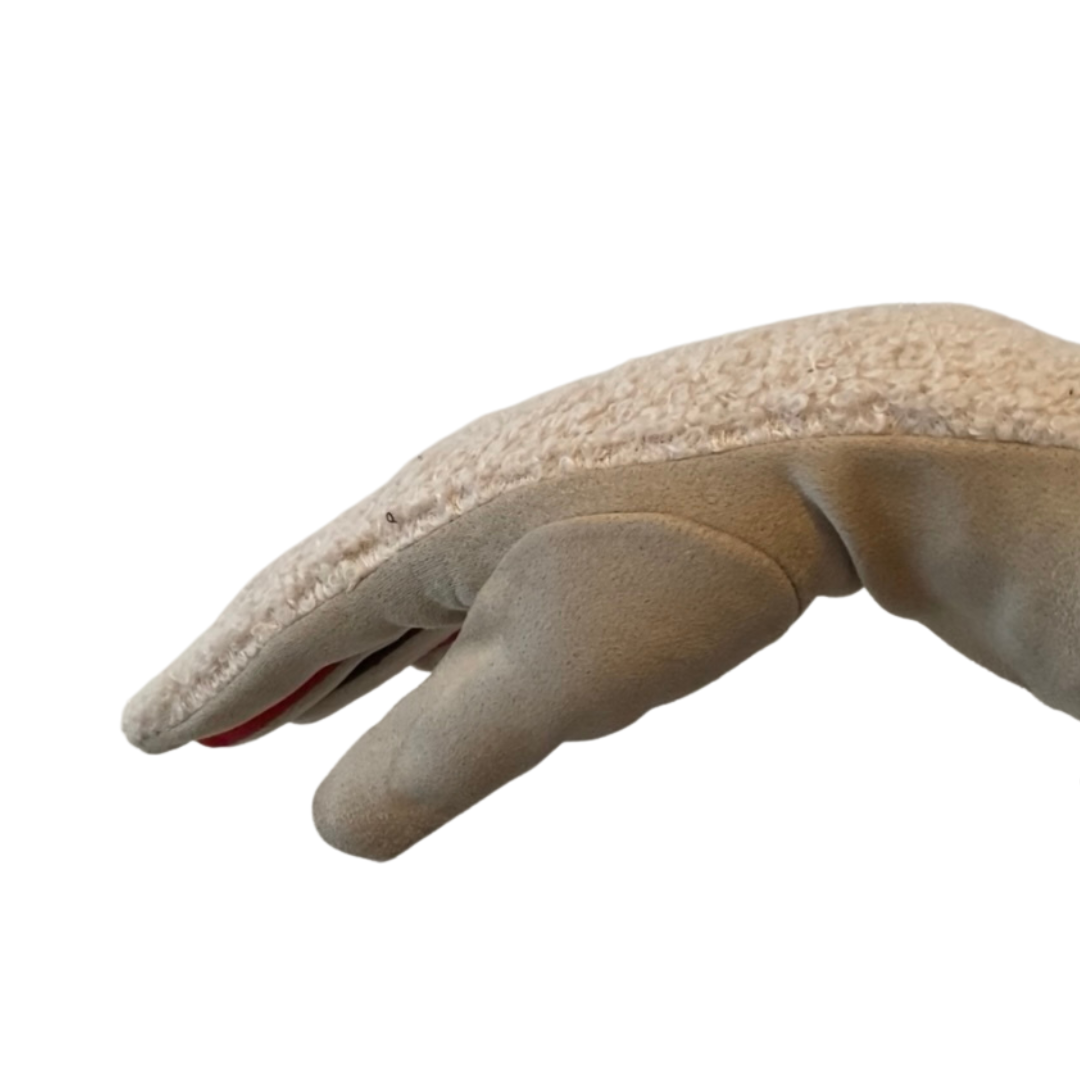 Winter Accessories - Textured Cream and Pink Soft Fabric Gloves by Weirs of Baggot Street