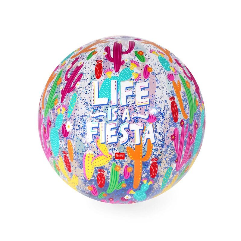 Inflatables | Legami Glitter Beach Ball Cactus by Weirs of Baggot Street