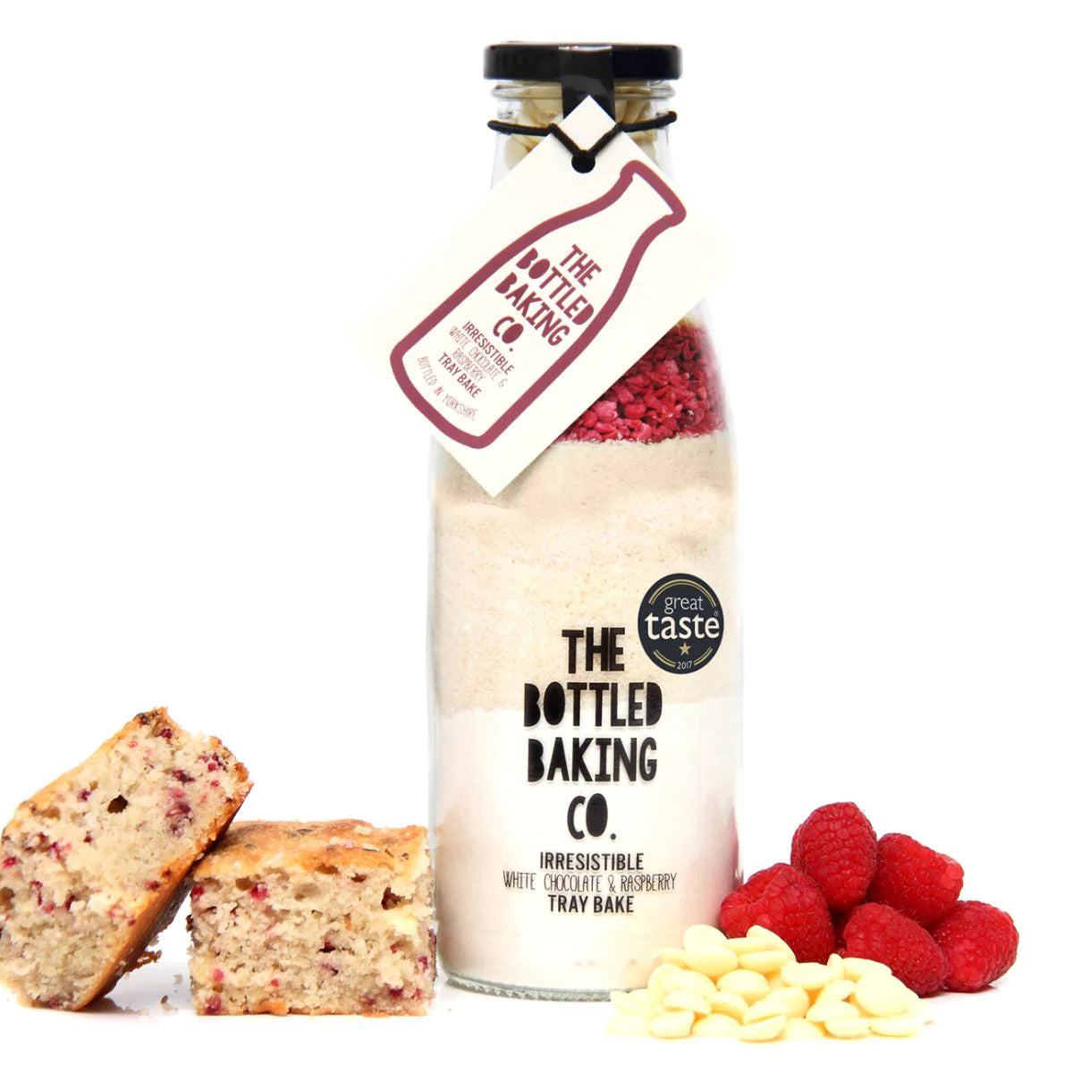 The Bottled Baking Co. | White Chocolate Raspberry Baking Mix by Weirs of Baggot Street