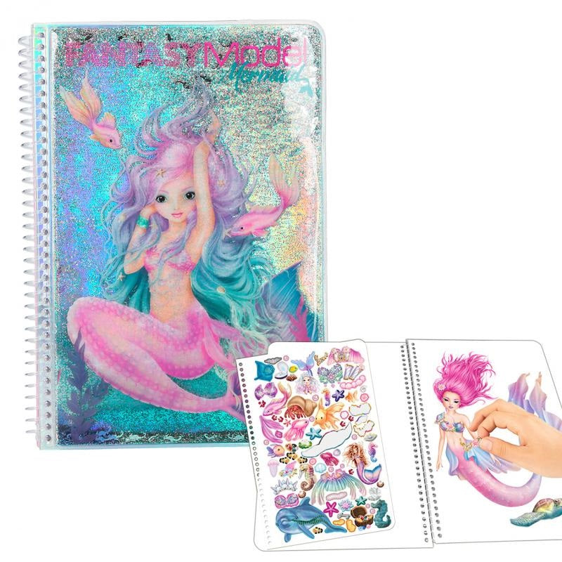 Fantasy Model Mermaid Colouring Book