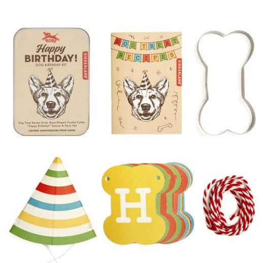 Kikkerland Dog Birthday Kit Tin by Weirs of Baggot St