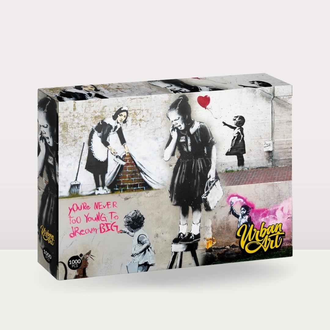 Banksy - Girl On A Stool  1000pc Puzzle by Weirs of Baggot St